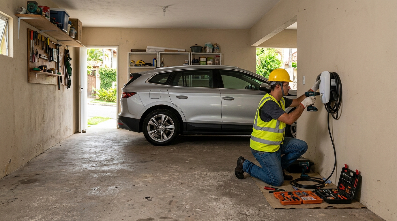 Instalacao de carregador de carro eletrico residencial em São Luís‑MA
