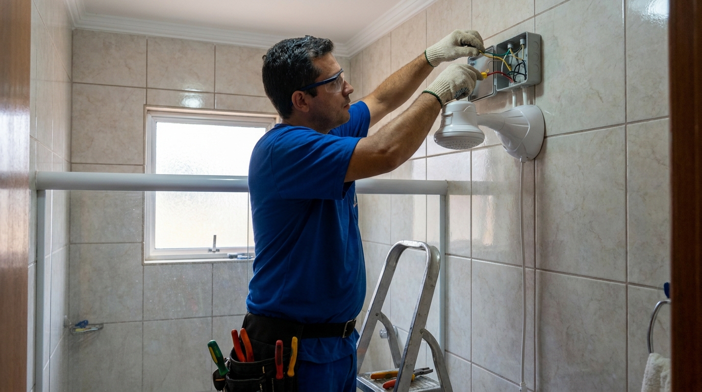 Instalacao de chuveiro eletrico profissional em São Luís‑MA