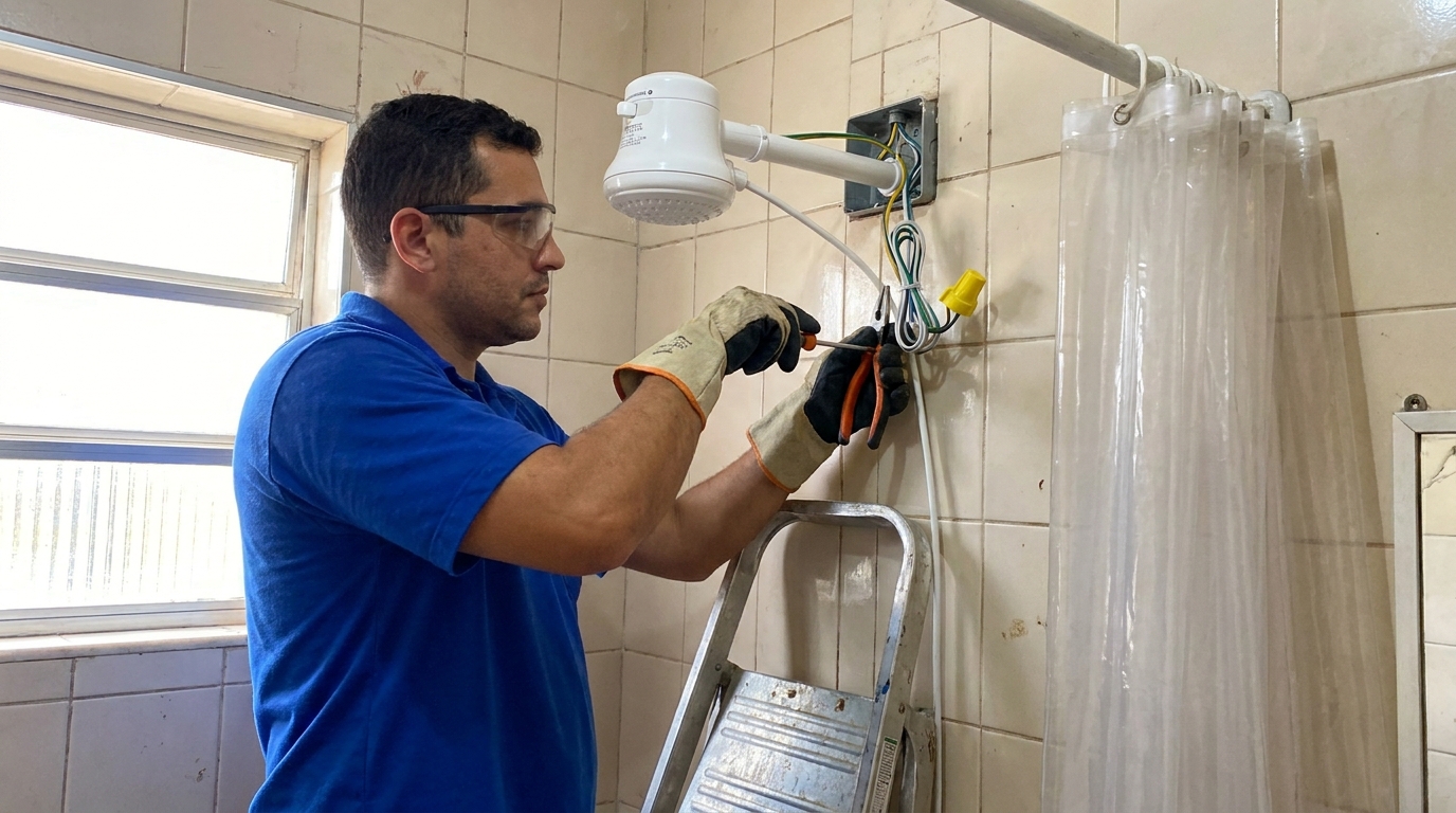 Instalacao de chuveiro eletrico residencial em São Luís‑MA