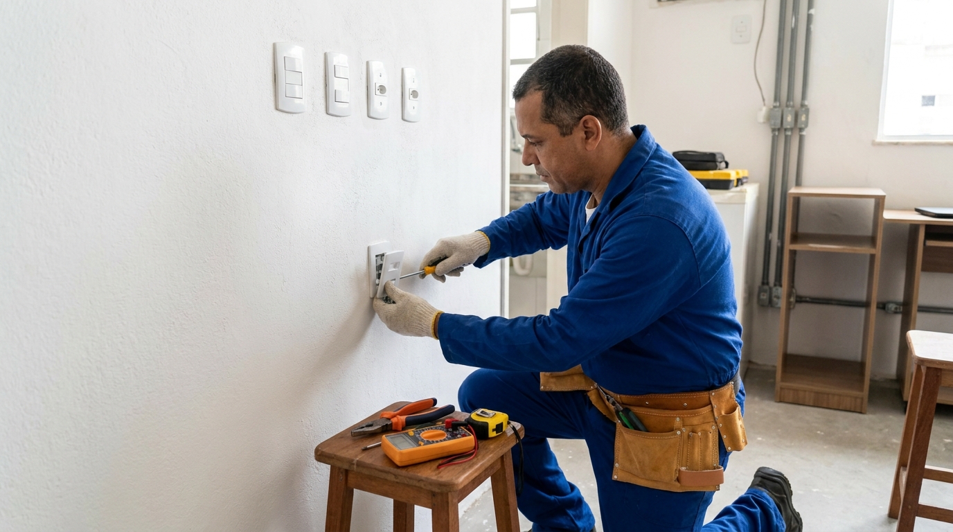 Instalacao de tomada e interruptor profissional em São Luís‑MA