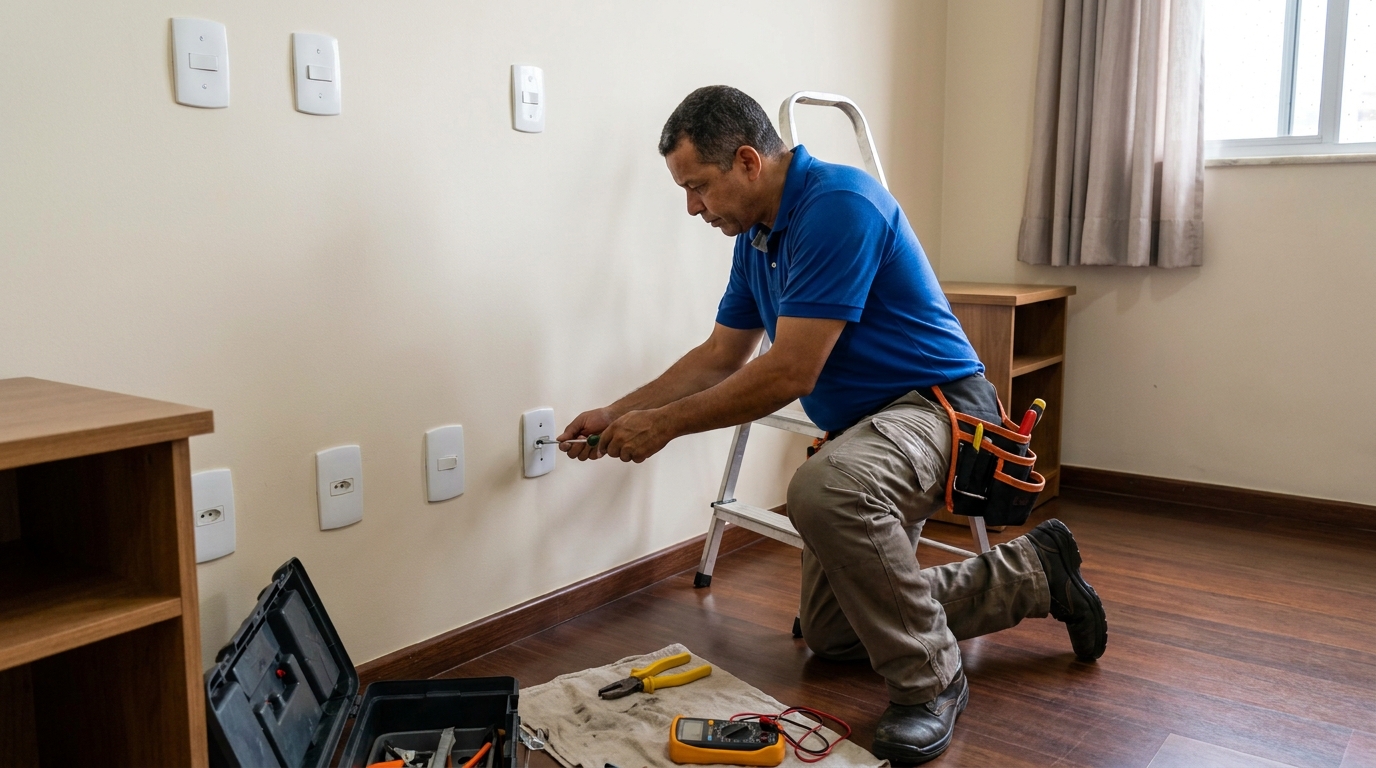 Instalacao de tomada e interruptor residencial em São Luís‑MA