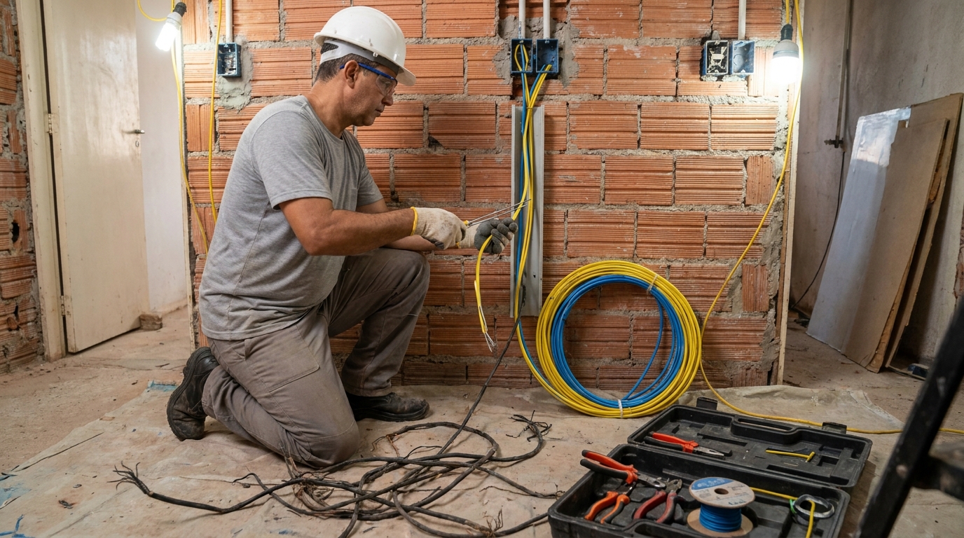 Troca de fiacao eletrica residencial em São Luís‑MA